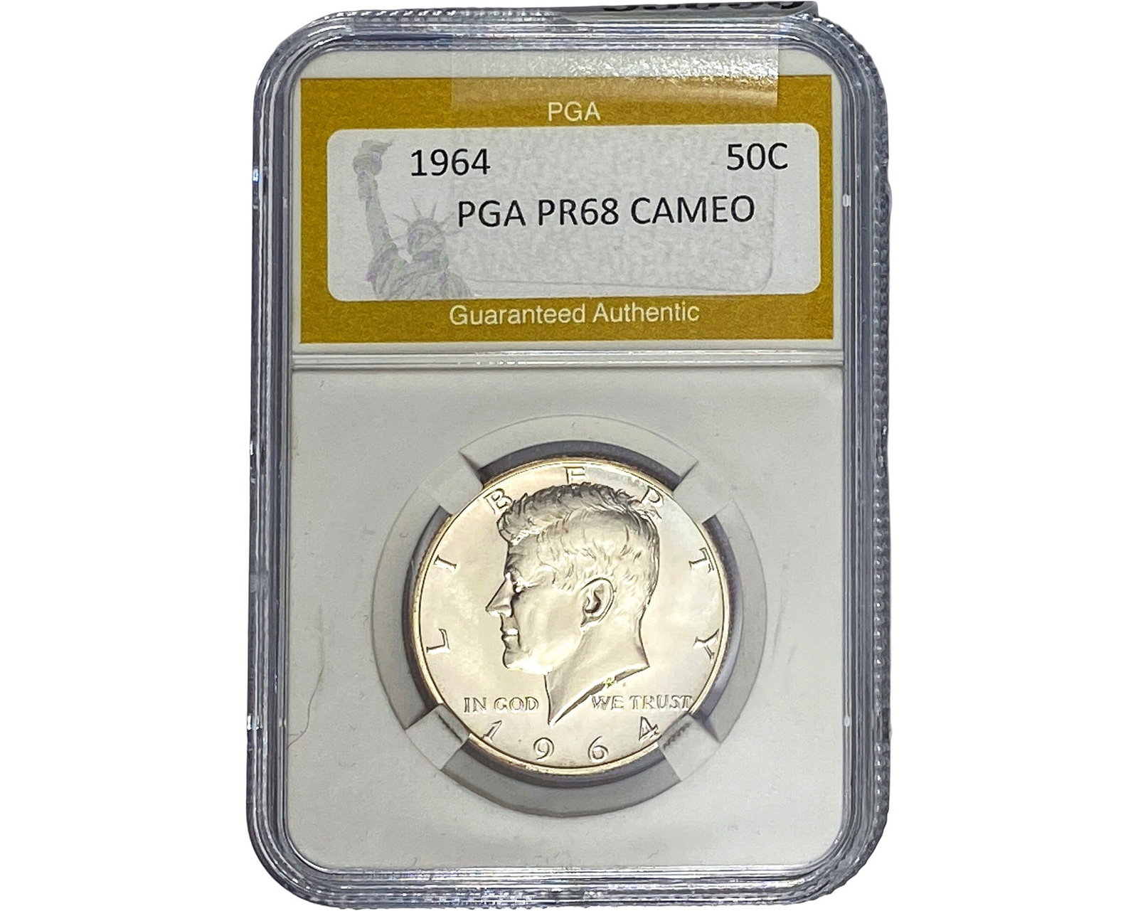 1964 Kennedy Half Dollar PGA PR68 CAMEO: 1964 Kennedy Half Dollar PGA PR68 CAMEO
