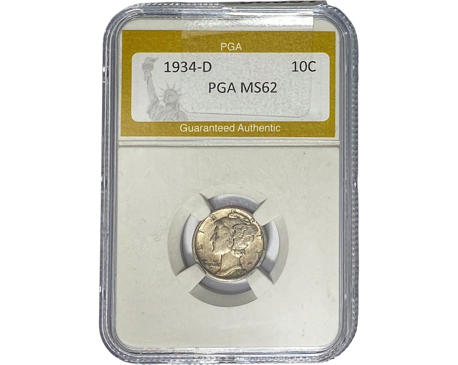 1934-D Mercury Silver Dime PGA MS62 (1 of 2)