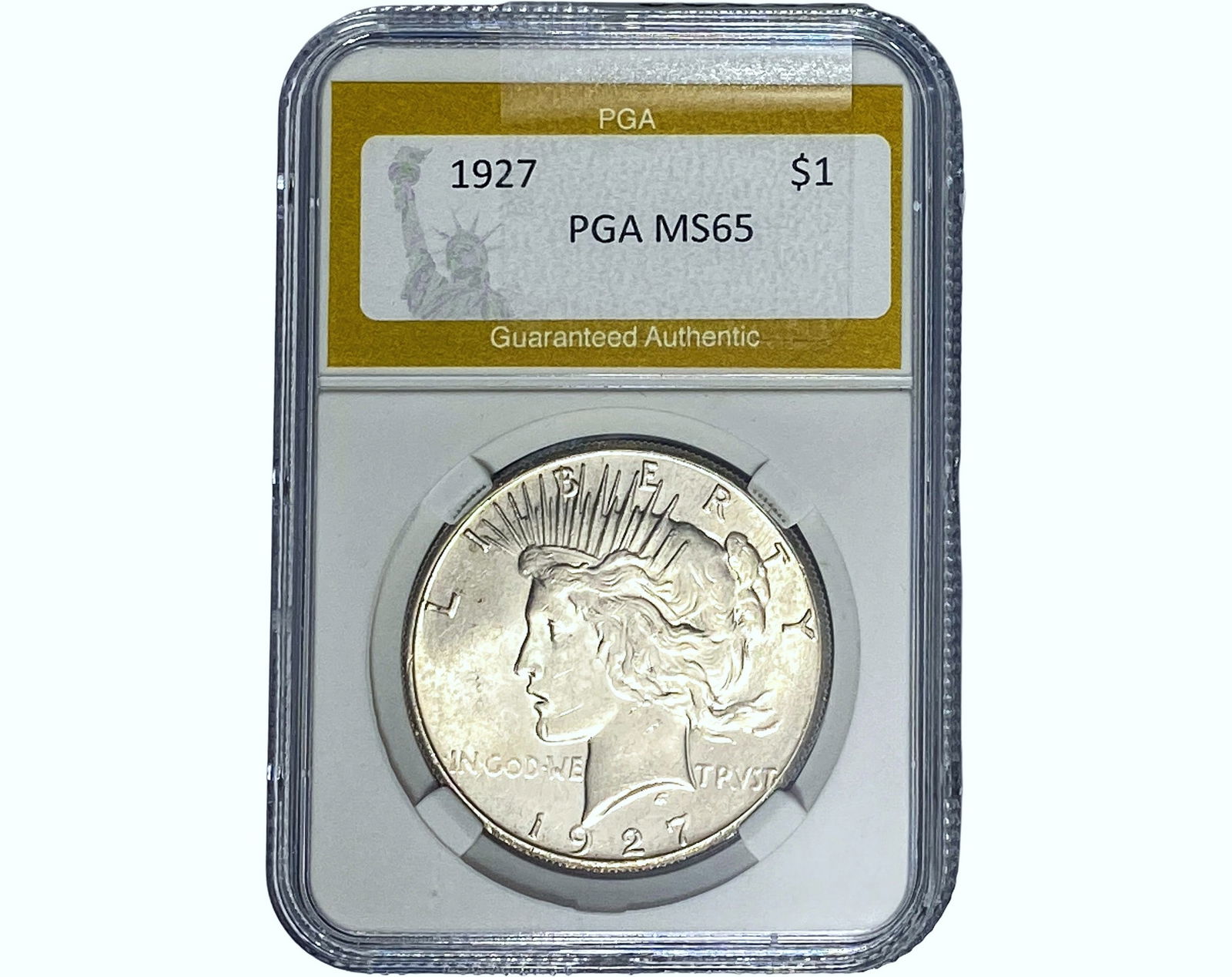 1927 Silver Peace Dollar PGA MS65 (1 of 2)