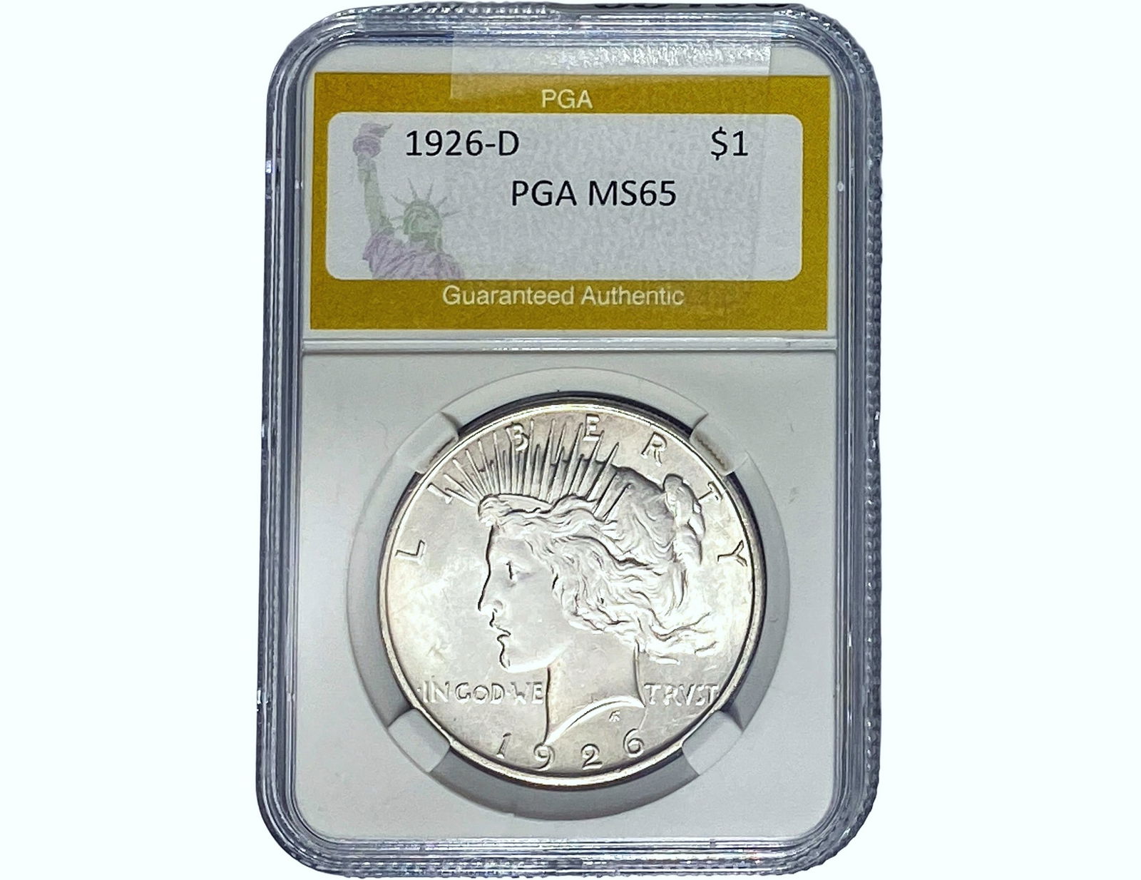 1926-D Silver Peace Dollar PGA MS65 (1 of 2)