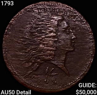 1793 Wreath Large Cent Lettered CLOSELY UNCIRCULATED: 1793 Wreath Large Cent Lettered CLOSELY UNCIRCULATED