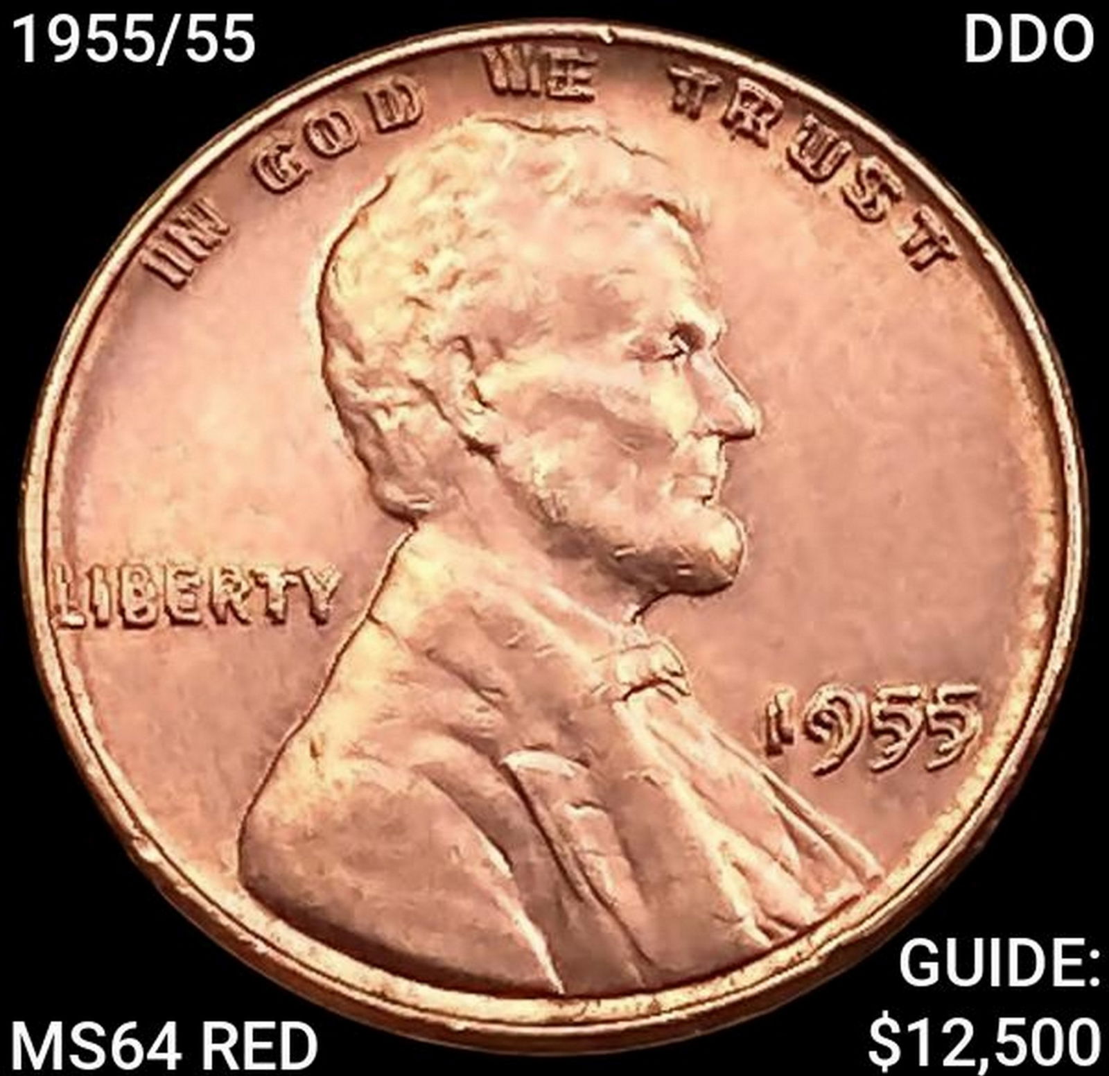 1955/55 DDO Wheat Cent CHOICE BU RD (1 of 2)