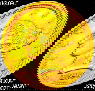 1840-C $2.50 Gold Quarter Eagle UNCIRCULATED: 1840-C $2.50 Gold Quarter Eagle UNCIRCULATED