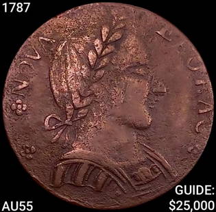 1787 Nova Eborac Large Head 1/2P HIGH GRADE: 1787 Nova Eborac Large Head 1/2P HIGH GRADE