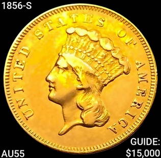 1856-S $3 Gold Piece HIGH GRADE: 1856-S $3 Gold Piece HIGH GRADE