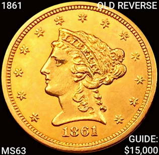 1861 $2.50 Gold Quarter Eagle CHOICE BU: 1861 $2.50 Gold Quarter Eagle CHOICE BU