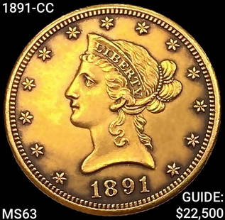 1891-CC $10 Gold Eagle CHOICE BU: 1891-CC $10 Gold Eagle CHOICE BU