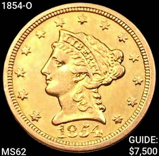 1854-O $2.50 Gold Quarter Eagle UNCIRCULATED: 1854-O $2.50 Gold Quarter Eagle UNCIRCULATED