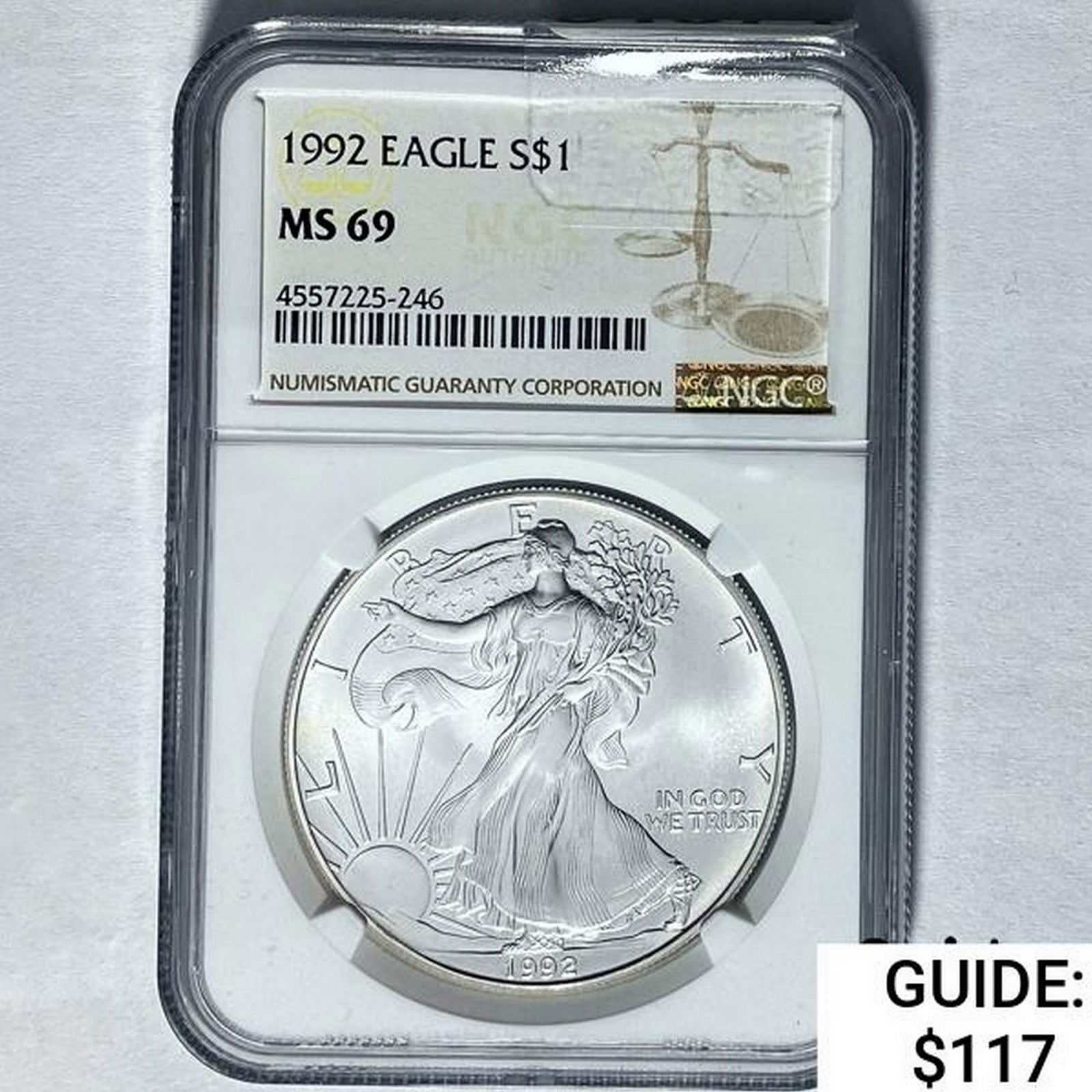 1992 Silver Eagle NGC MS69 (1 of 2)