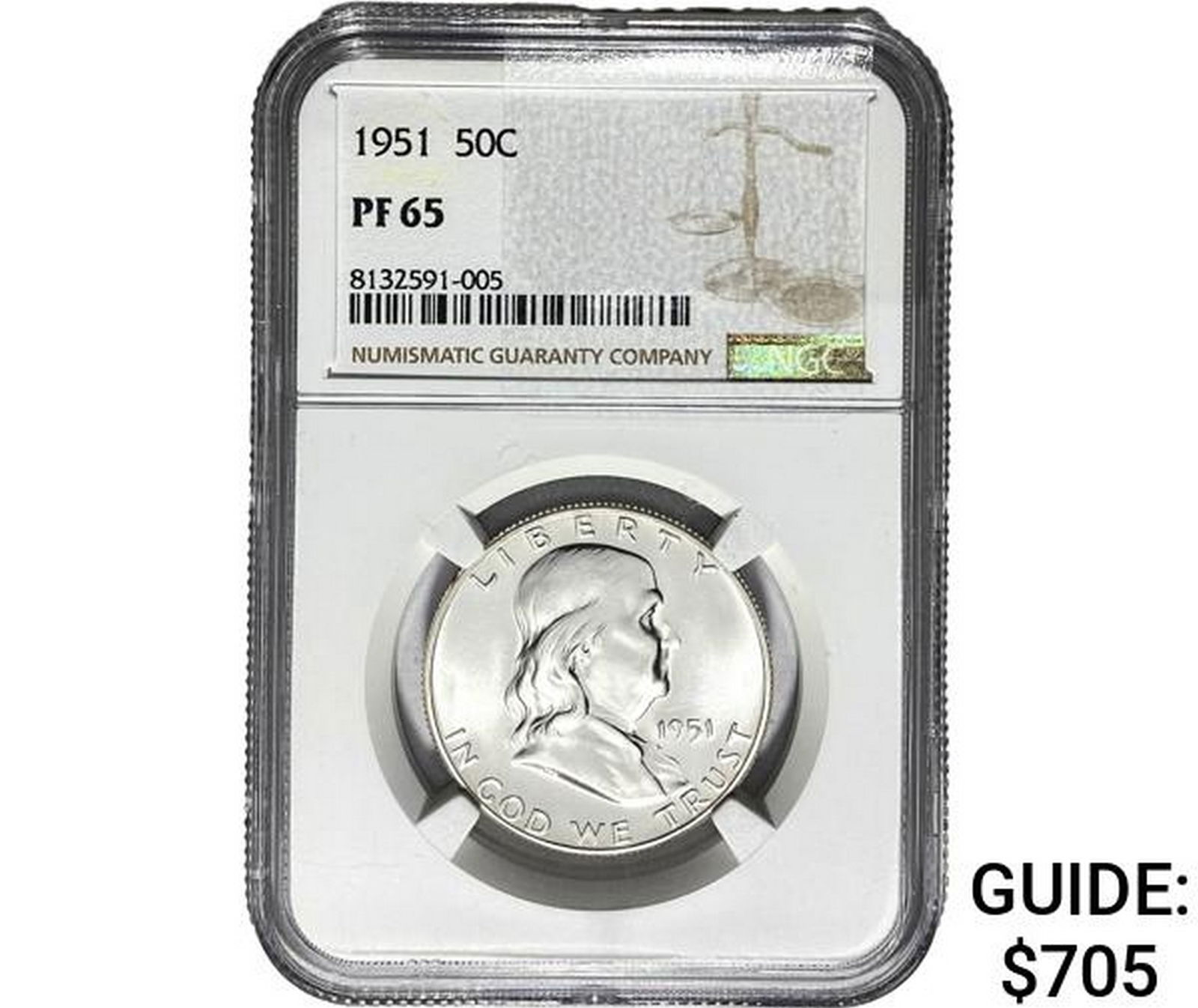1951 Franklin Half Dollar NGC PF65 (1 of 2)