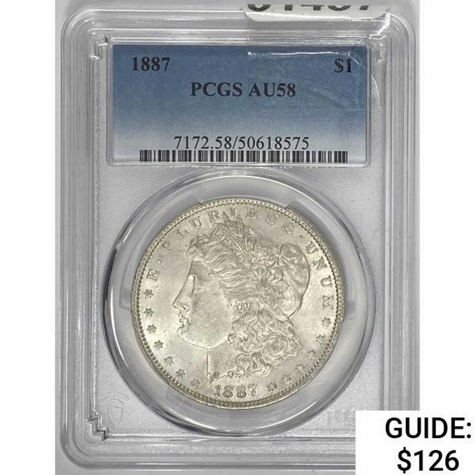 1887 Morgan Silver Dollar PCGS AU58 (1 of 2)