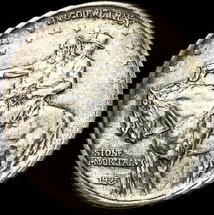1925 Silver Half Dollar Stone Mountain NEARLY UNCIRCULATED: 1925 Silver Half Dollar Stone Mountain NEARLY UNCIRCULATED