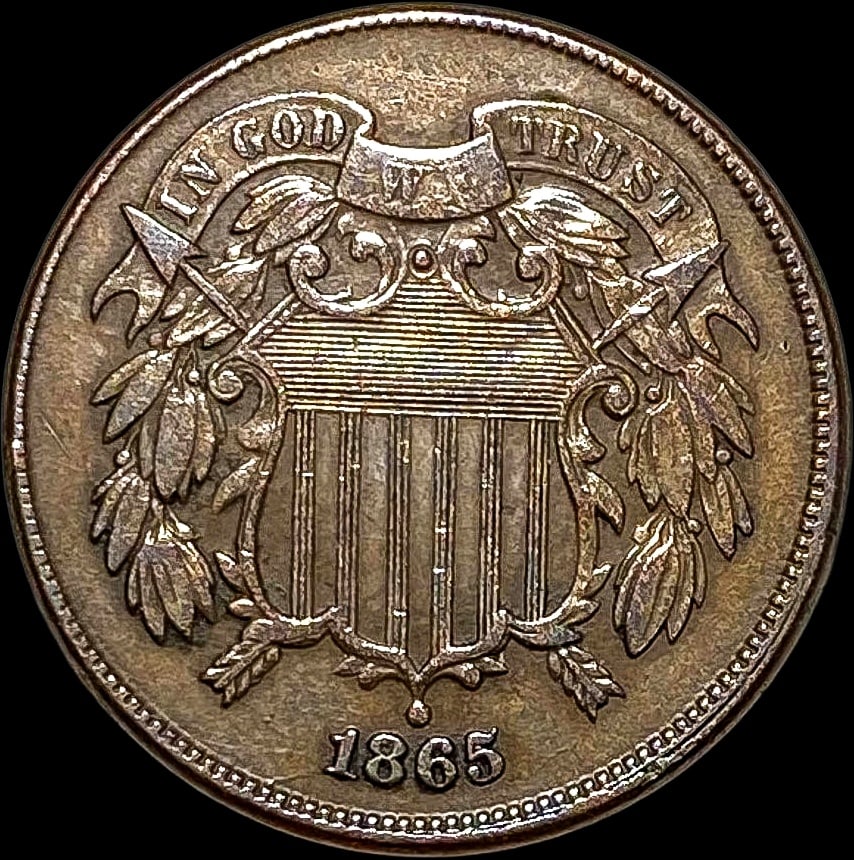 1865 Two-Cent Piece CLOSELY UNCIRCULATED (1 of 2)