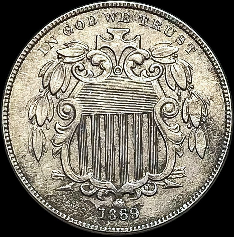 1869 Shield Nickel CLOSELY UNCIRCULATED (1 of 2)