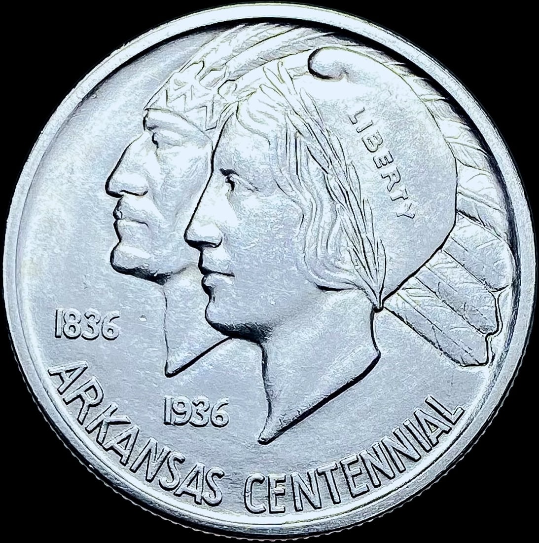 1936-S Arkansas Centennial Silver Half Dollar GEM BU (1 of 2)