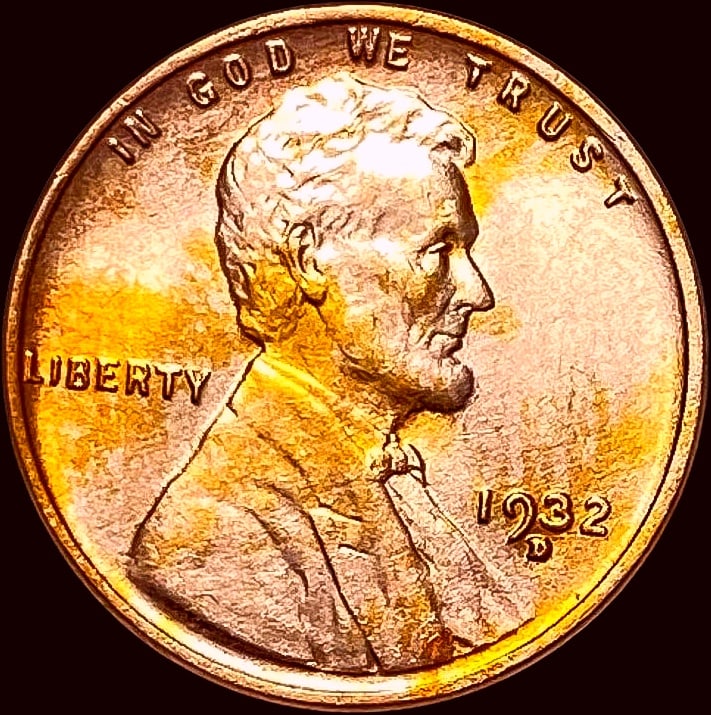 1932-D Red Lincoln Wheat Cent UNCIRCULATED (1 of 2)