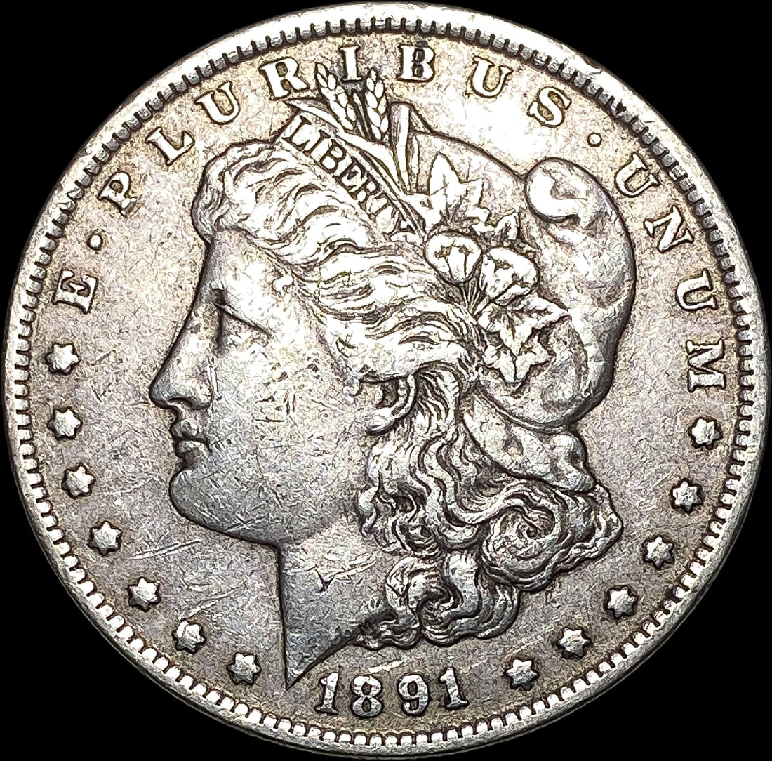 1891-CC Silver Morgan Dollar NEARLY UNCIRCULATED (1 of 2)