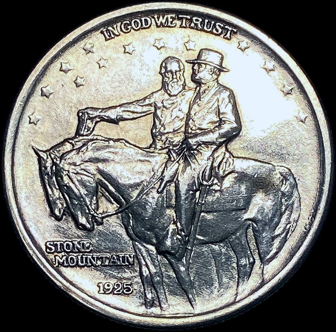 1925 Stone Mountain Silver Half Dollar GEM BU (1 of 2)