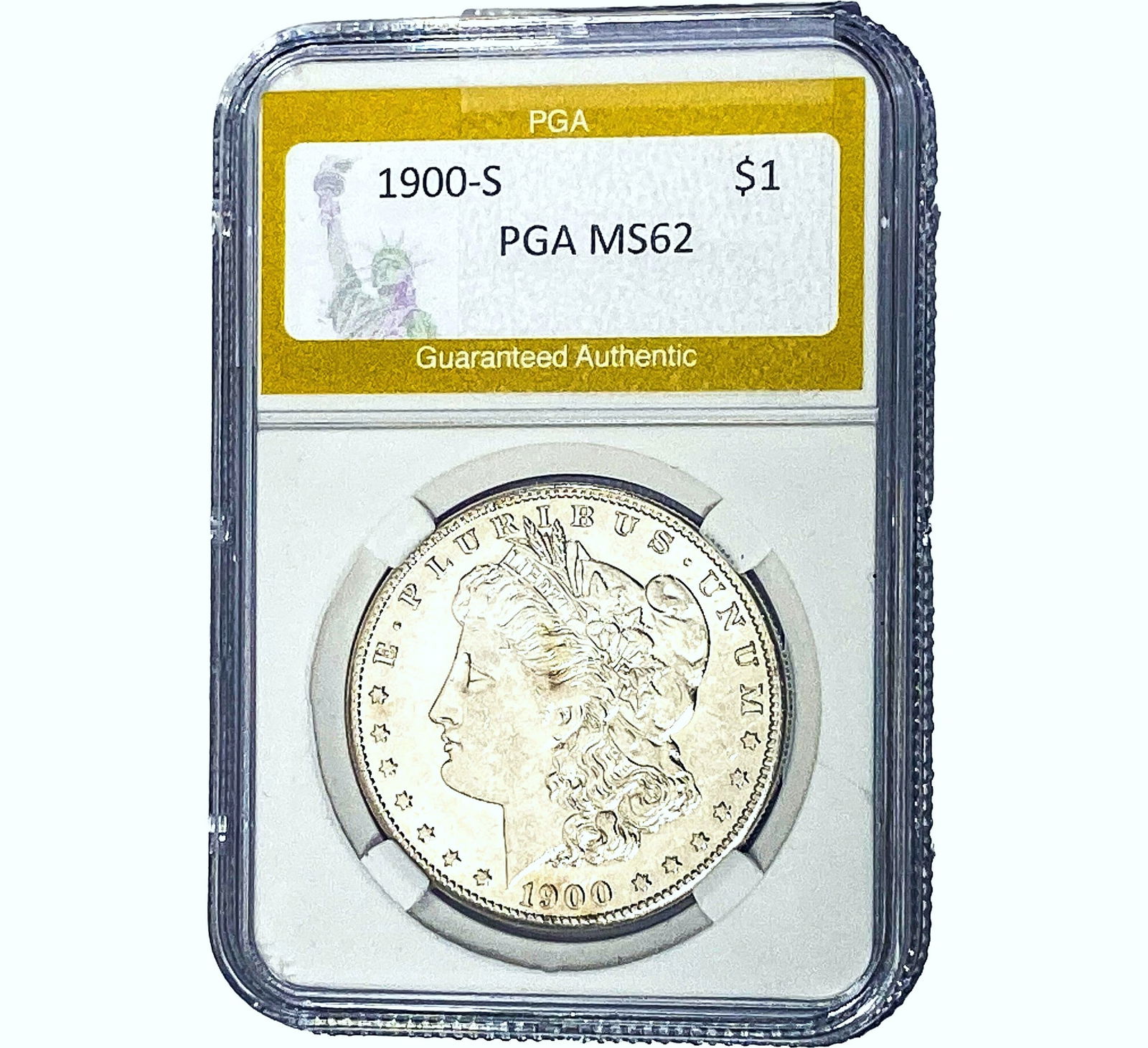 1900-S Morgan Silver Dollar PGA MS62 (1 of 2)