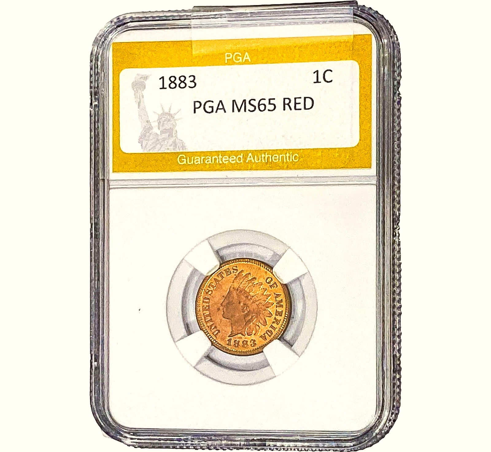 1883 Indian Head Cent PGA MS65 RED (1 of 2)