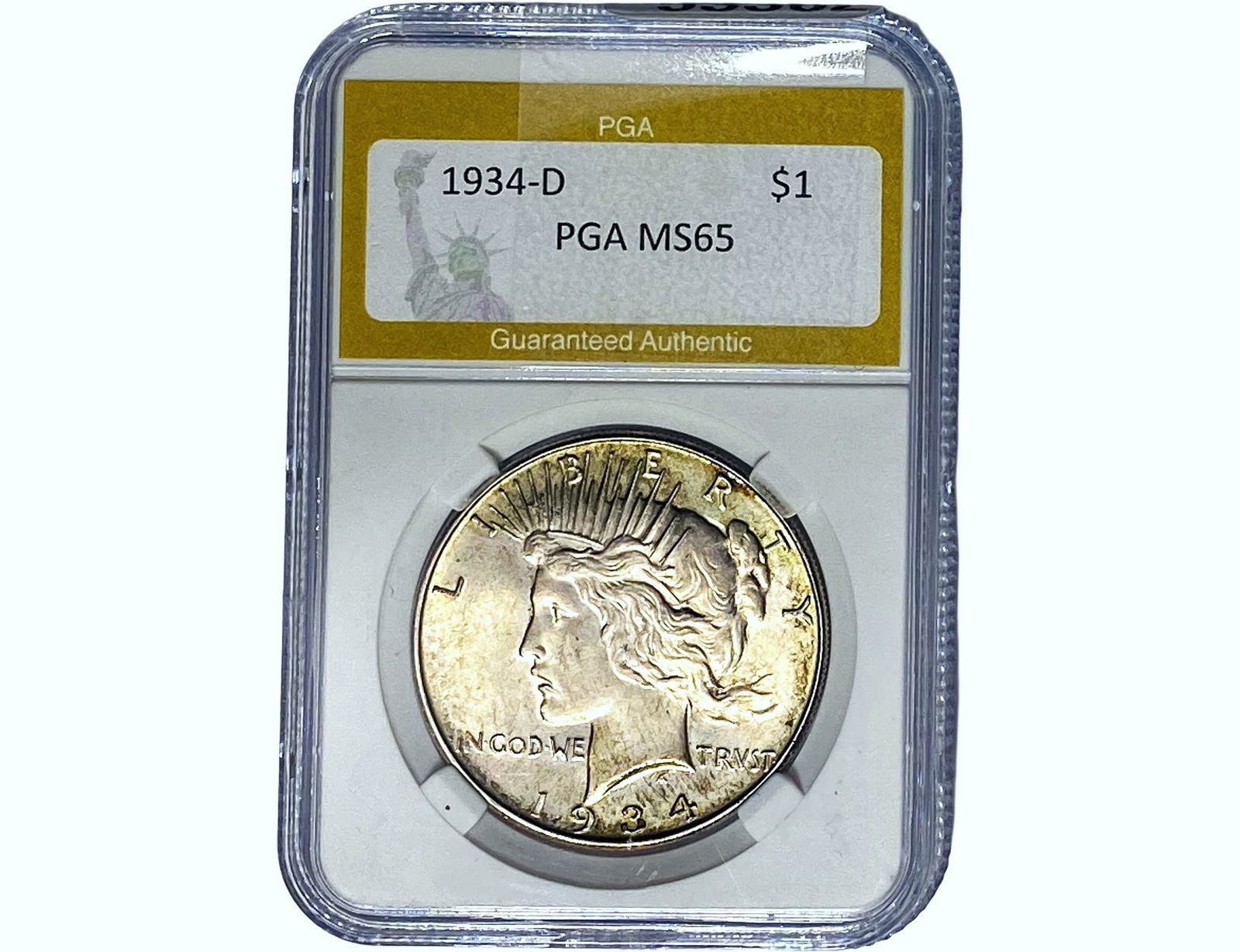1934-D Silver Peace Dollar PGA MS65 (1 of 2)
