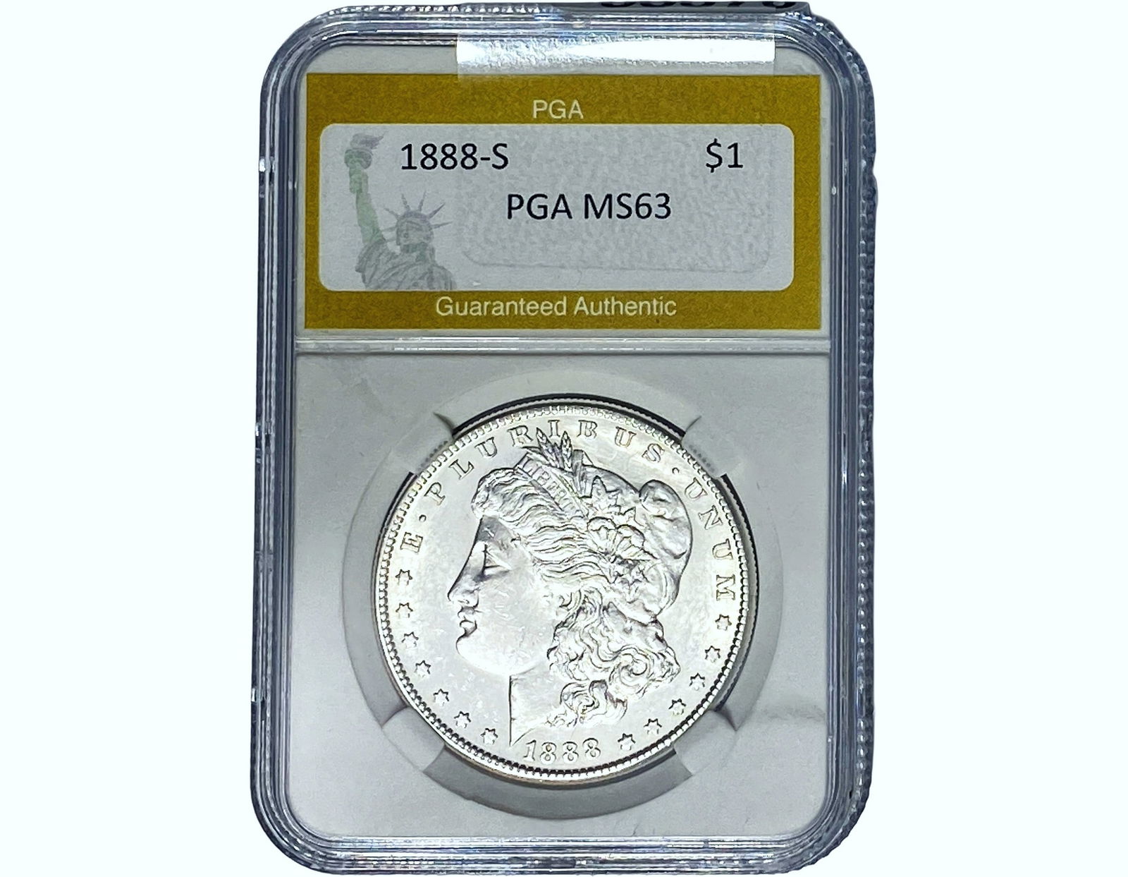 1888-S Morgan Silver Dollar PGA MS63 (1 of 2)