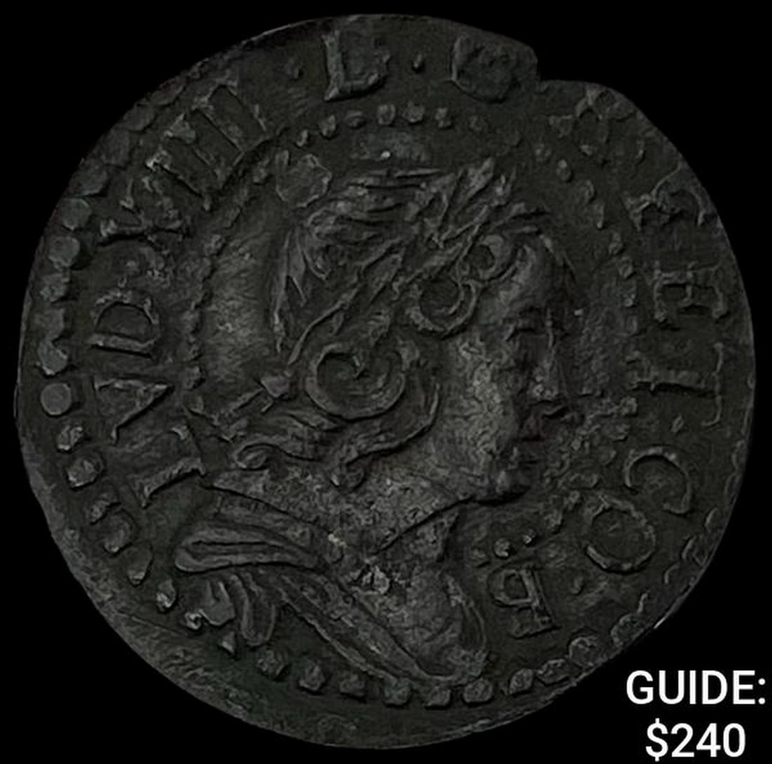 1649 AD Catalonia Copper Seiseno CLOSELY UNCIRCULATED (1 of 2)