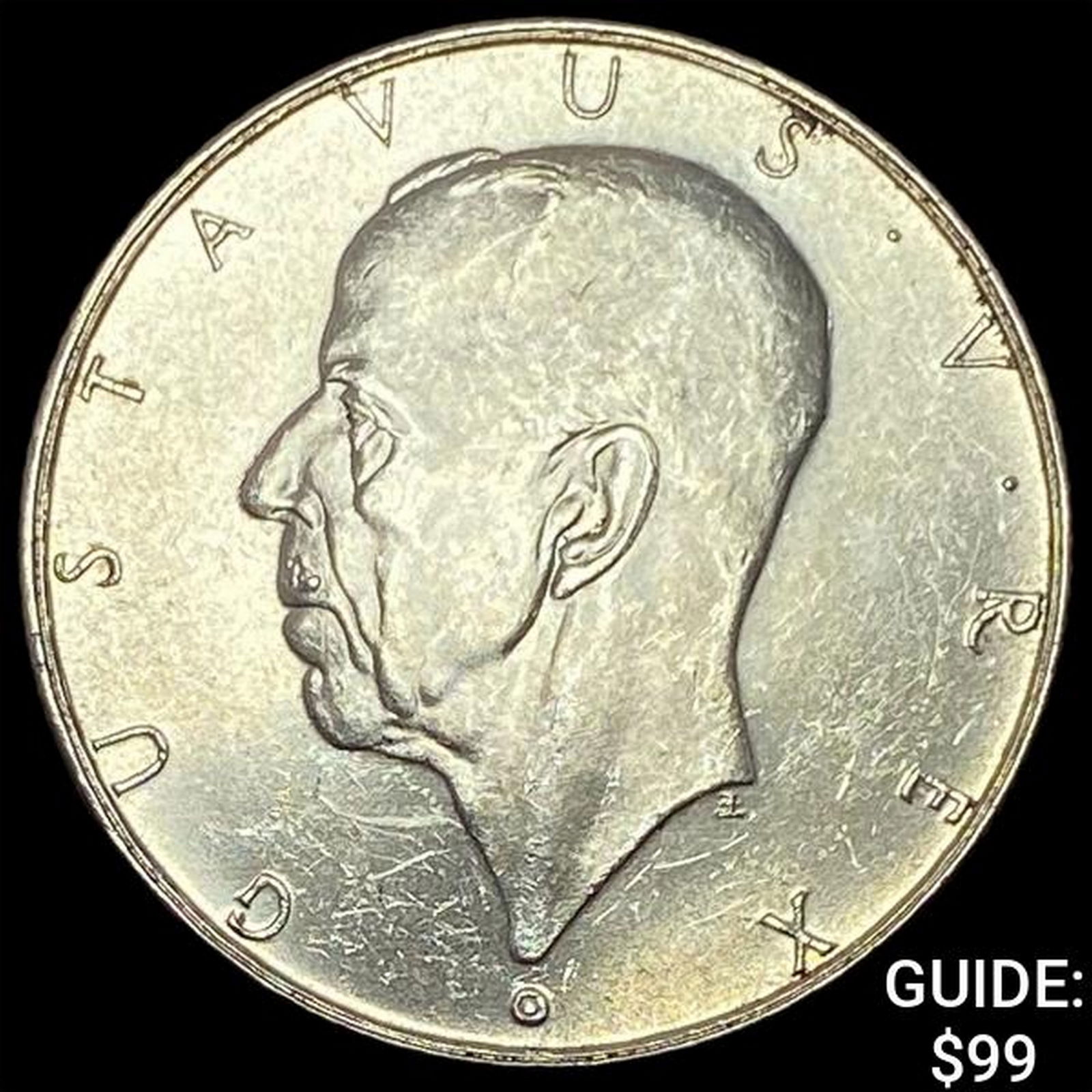 1938 New Sweden Settlement Silver 2 Kronor UNCIRCULATED (1 of 2)