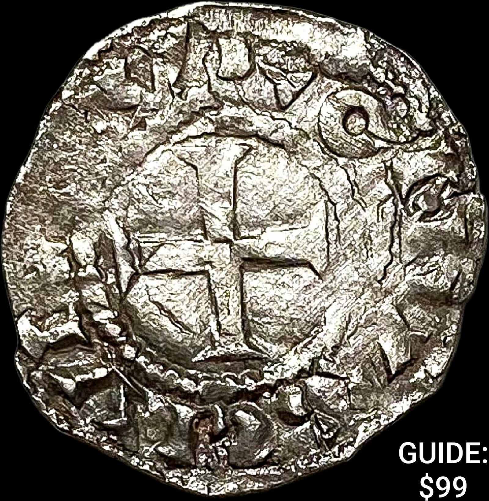 1150-1200 AD France Abbey of St.Martin Silver Denier NEARLY UNCIRCULATED (1 of 2)