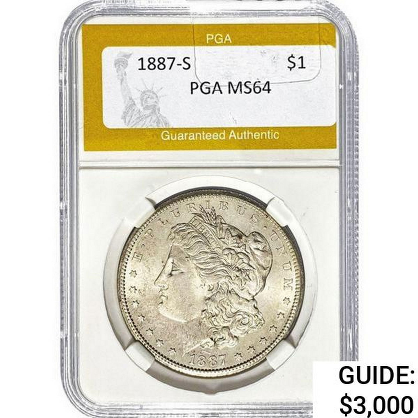 1887-S Morgan Silver Dollar PGA MS64 (1 of 2)