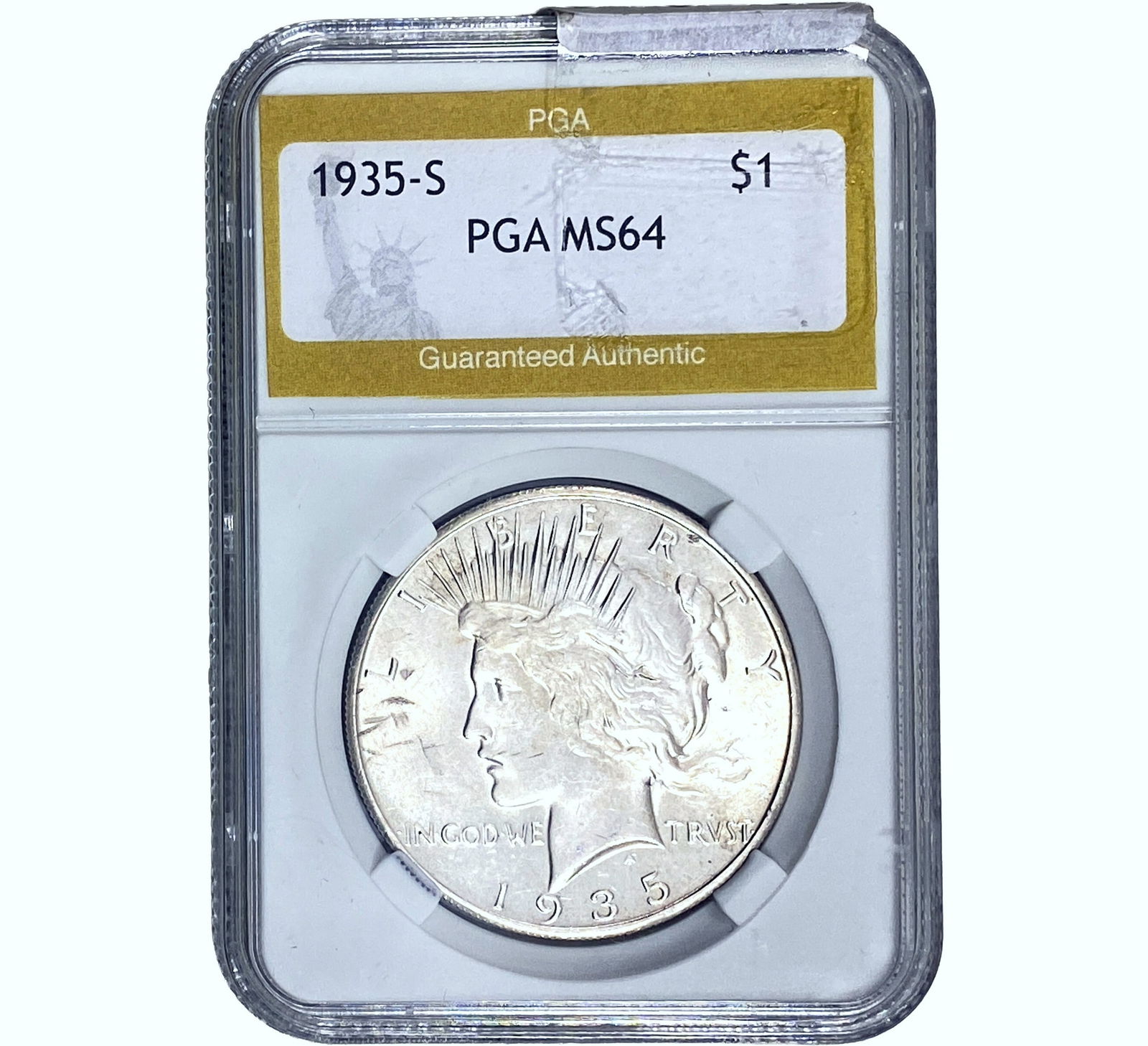 1935-S Silver Peace Dollar PGA MS64 (1 of 2)