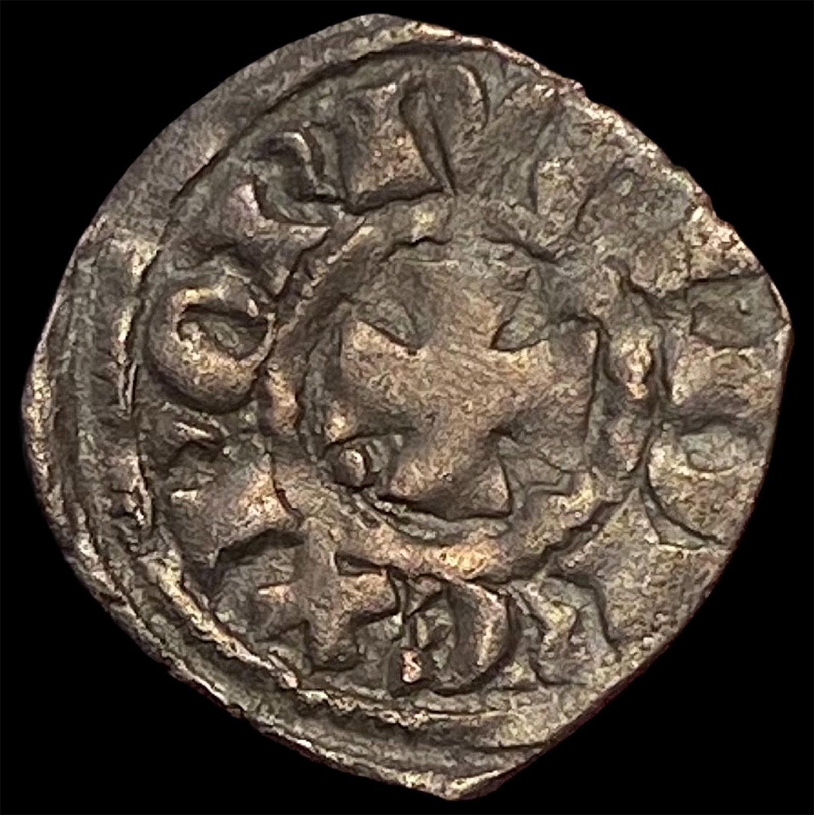1261-1325 Portugal Crusades Dinis I Silver Dinero NEARLY UNCIRCULATED: 1261-1325 Portugal Crusades Dinis I Silver Dinero NEARLY UNCIRCULATED