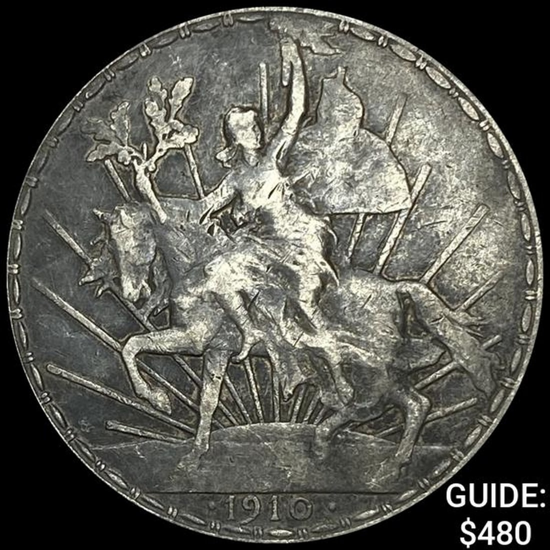 1910 Mexico Silver Peso Caballito NEARLY UNCIRCULATED (1 of 2)