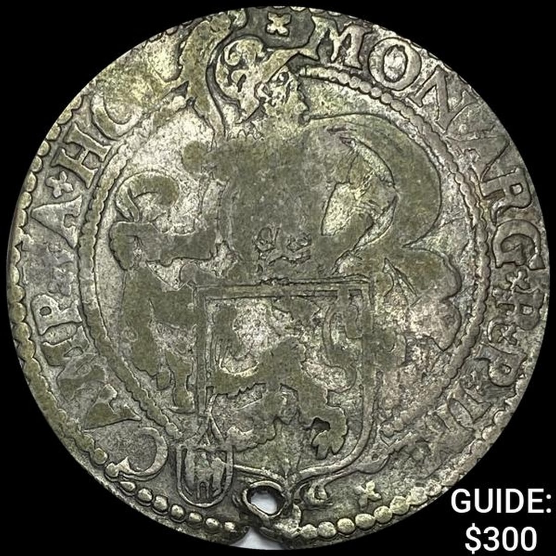 1500s-1600s Netherlands Silver Lion Dollar NEARLY UNCIRCULATED: 1500s-1600s Netherlands Silver Lion Dollar NEARLY UNCIRCULATED