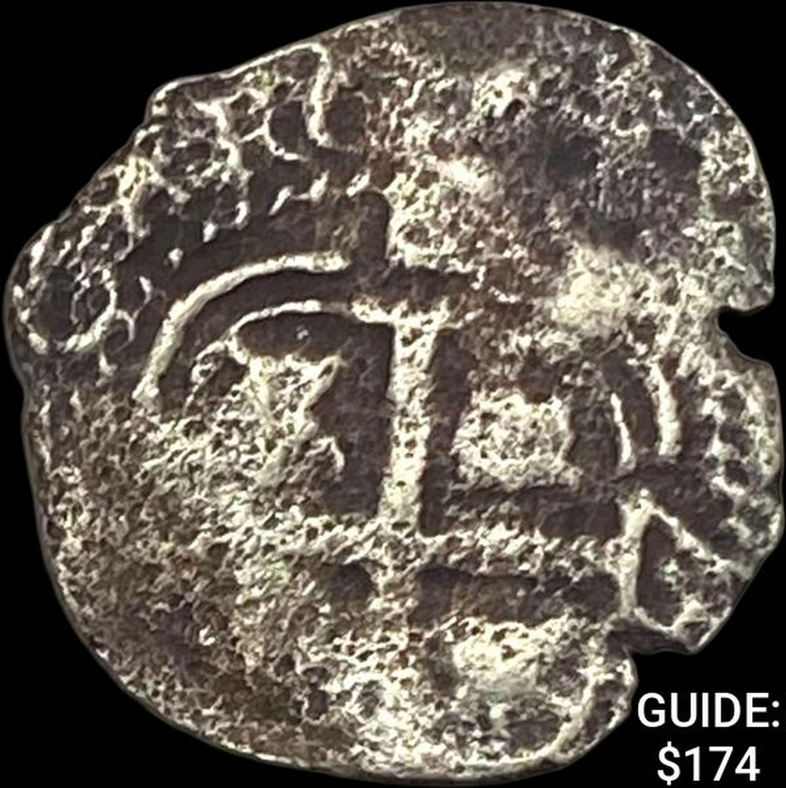 1500s-1600s Spanish Silver 1 Reales Cob NEARLY UNCIRCULATED (1 of 2)