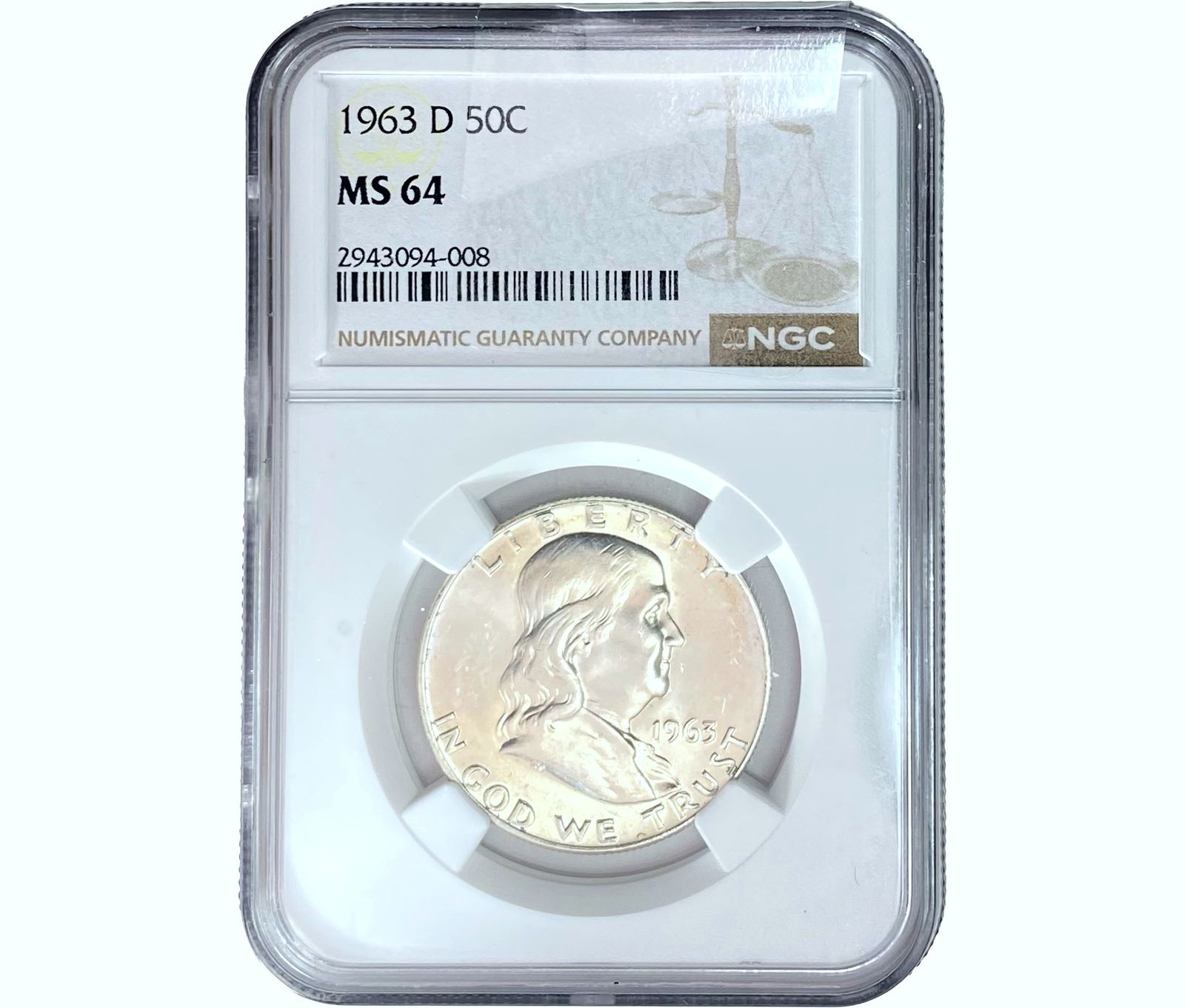 1963-D Franklin Half Dollar NGC MS64 (1 of 2)
