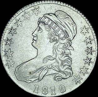 1819 Capped Bust Half Dollar CHOICE AU: 1819 Capped Bust Half Dollar CHOICE AU