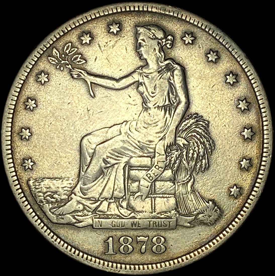 1878-S Silver Trade Dollar CLOSELY  UNCIRCULATED (1 of 2)