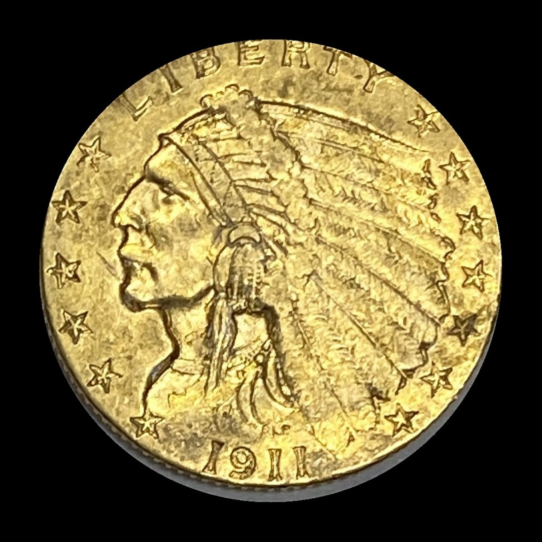 1911-D Indian Head Gold $2.50 Quarter Eagle  CLOSELY (1 of 2)