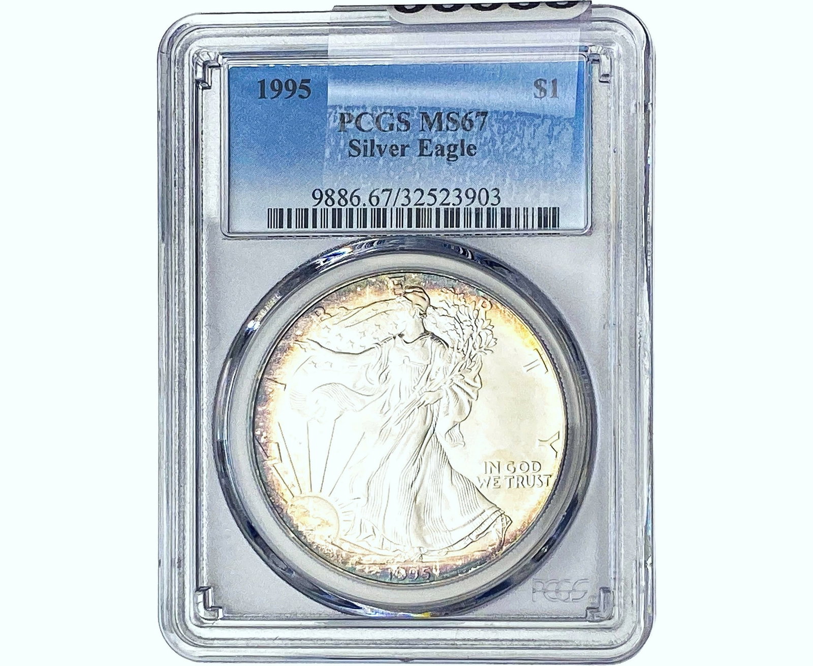1995 Silver Eagle PCGS MS67: 1995 Silver Eagle PCGS MS67