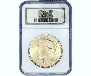 1924 Silver Peace Dollar NGC MS64: 1924 Silver Peace Dollar NGC MS64