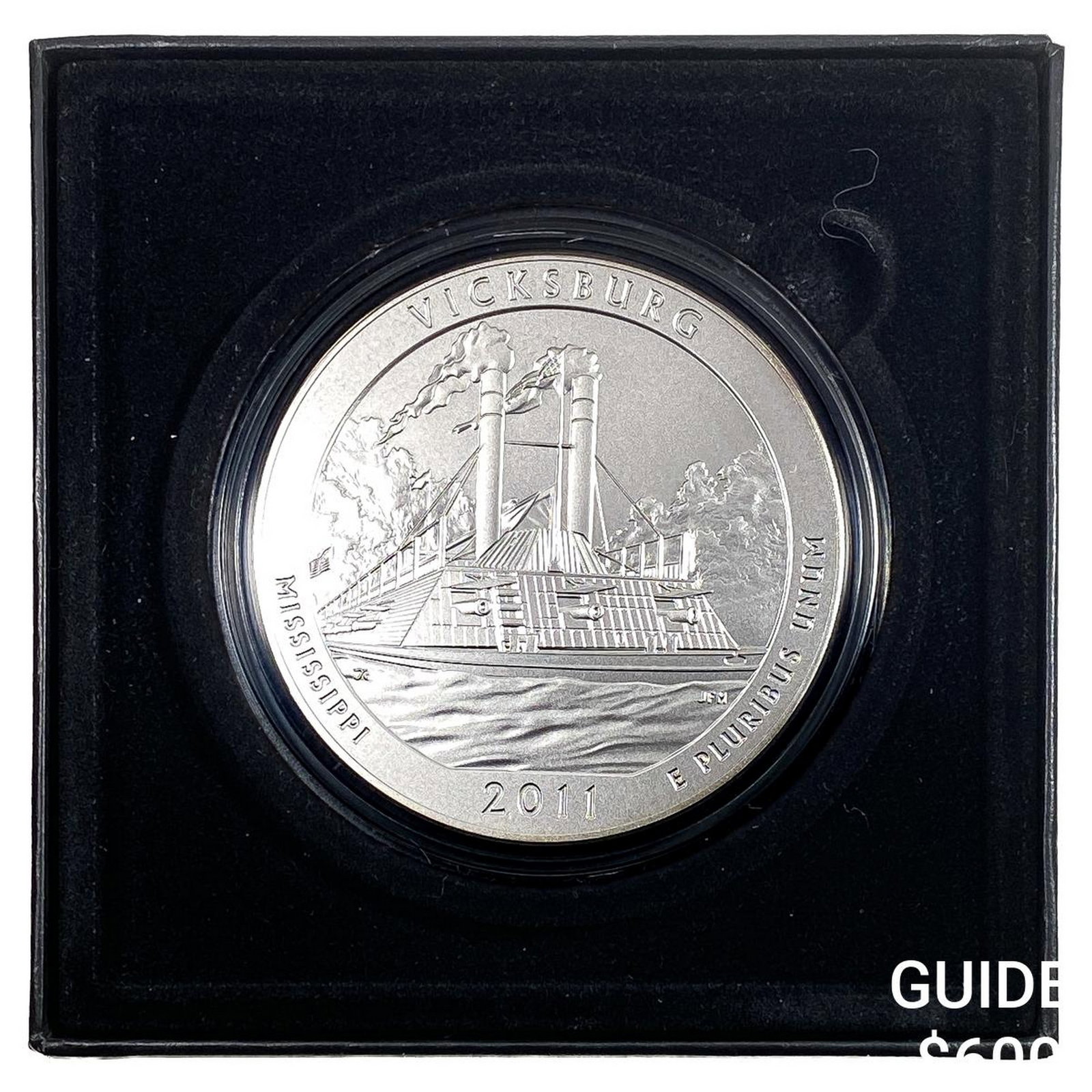 2011 Vicksburg MS Natl. Military Park 5 OZ. SIlver Coin (1 of 3)