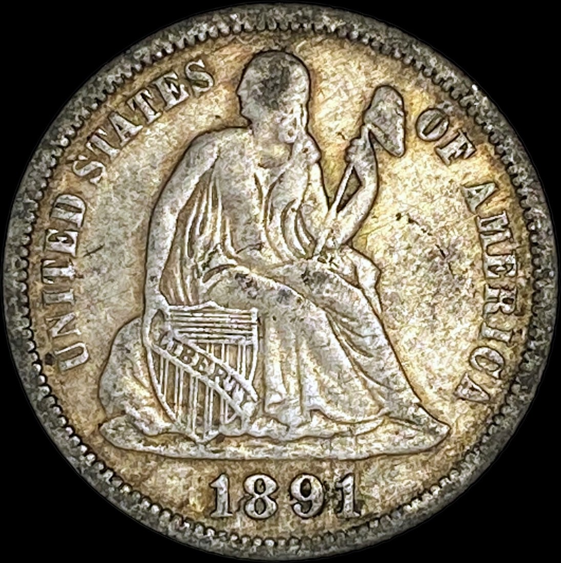 1891 Seated Liberty Dime CLOSELY UNCIRCULATED (1 of 2)
