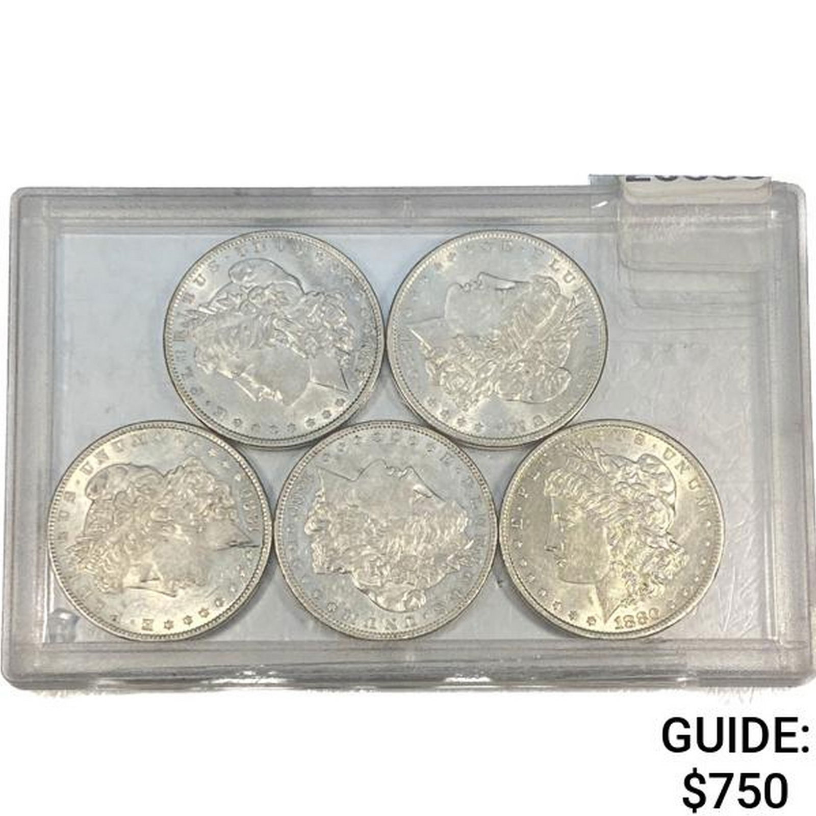 [5 Coins] 1880-O Morgan Silver Dollar (1 of 2)