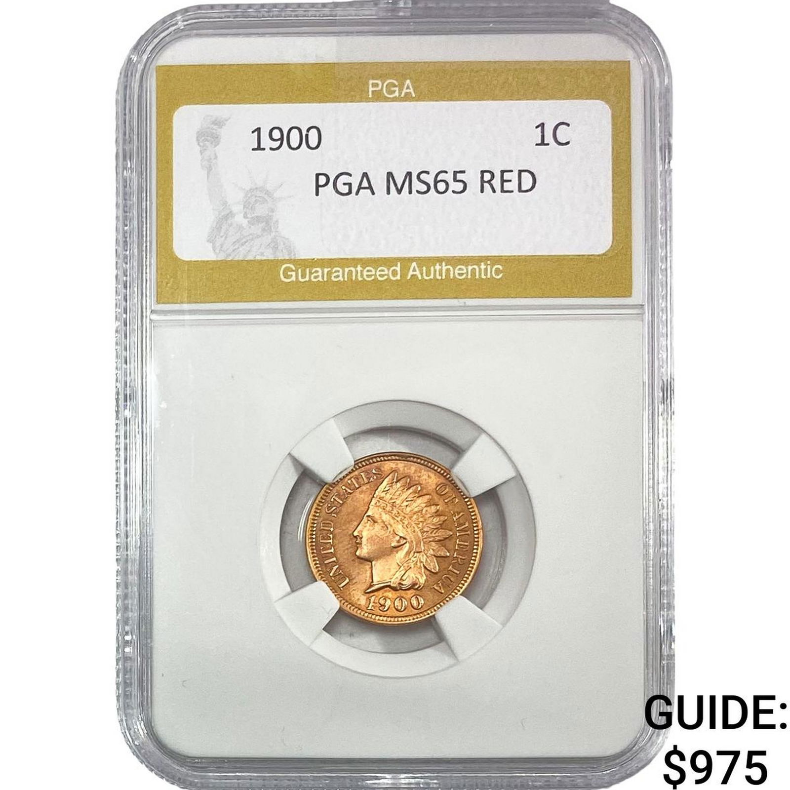 1900 Indian Head Cent PGA MS65 Red (1 of 2)