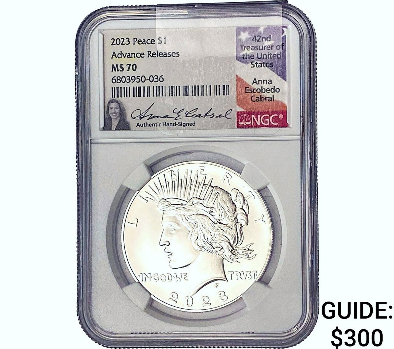 2023 Silver Peace Dollar NGC MS70 (1 of 2)