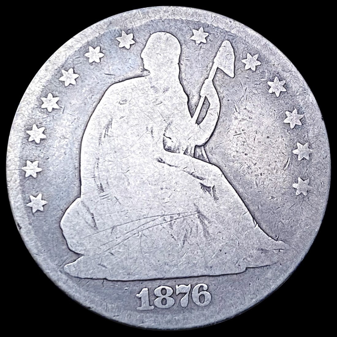 1876-CC Seated Liberty Half Dollar NICELY CIRCULATED (1 of 2)