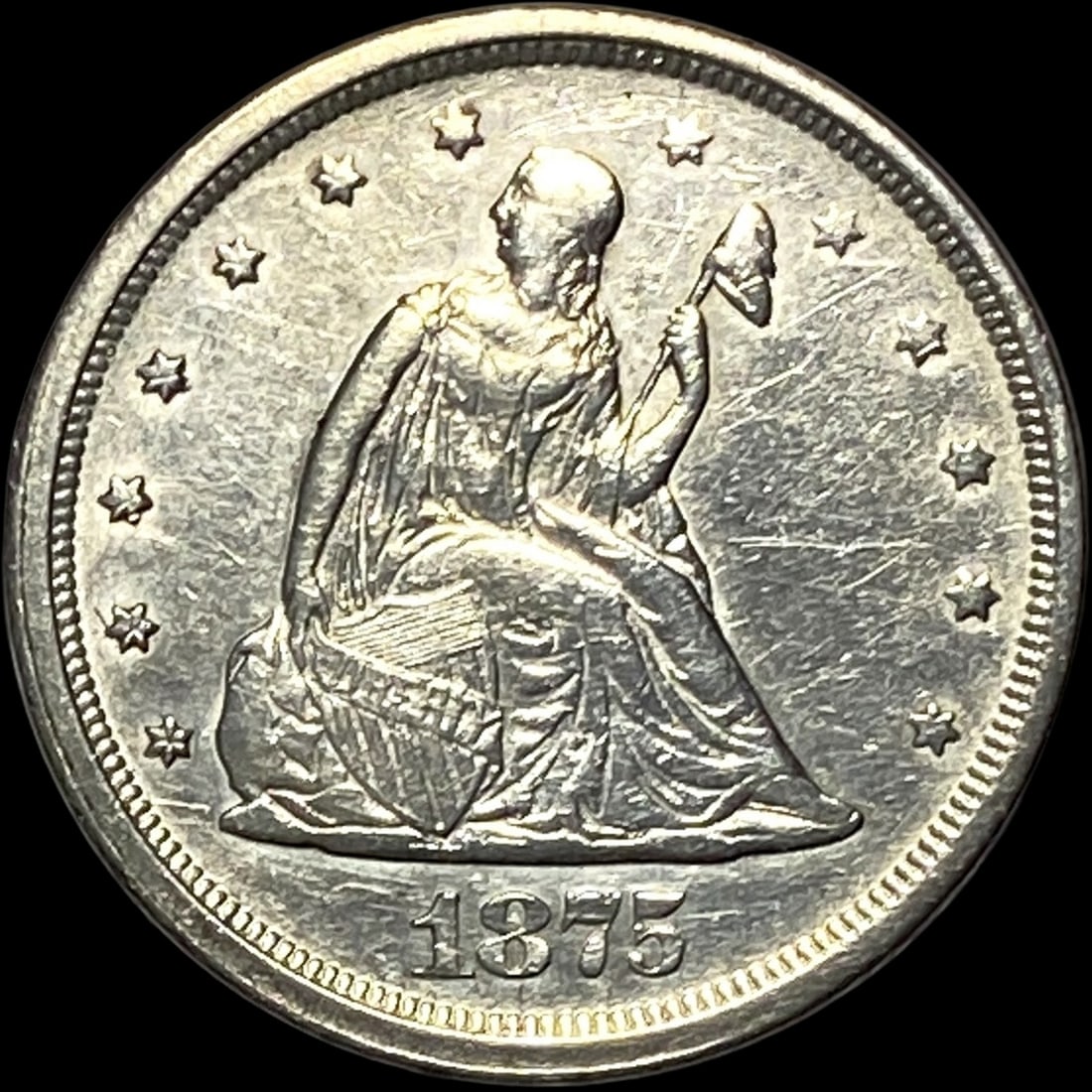 1875-S Silver Twenty Cents CLOSELY  UNCIRCULATED (1 of 2)