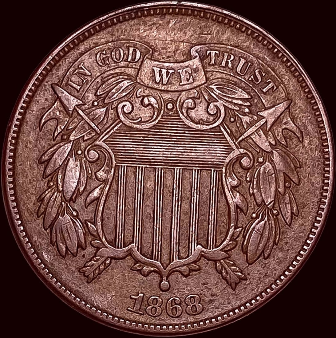 1868 Two-Cent Piece CLOSELY UNCIRCULATED (1 of 2)