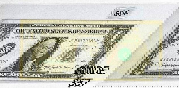 1963-B $1 Federal Reserve Note CIRCULATED: 1963-B $1 Federal Reserve Note CIRCULATED